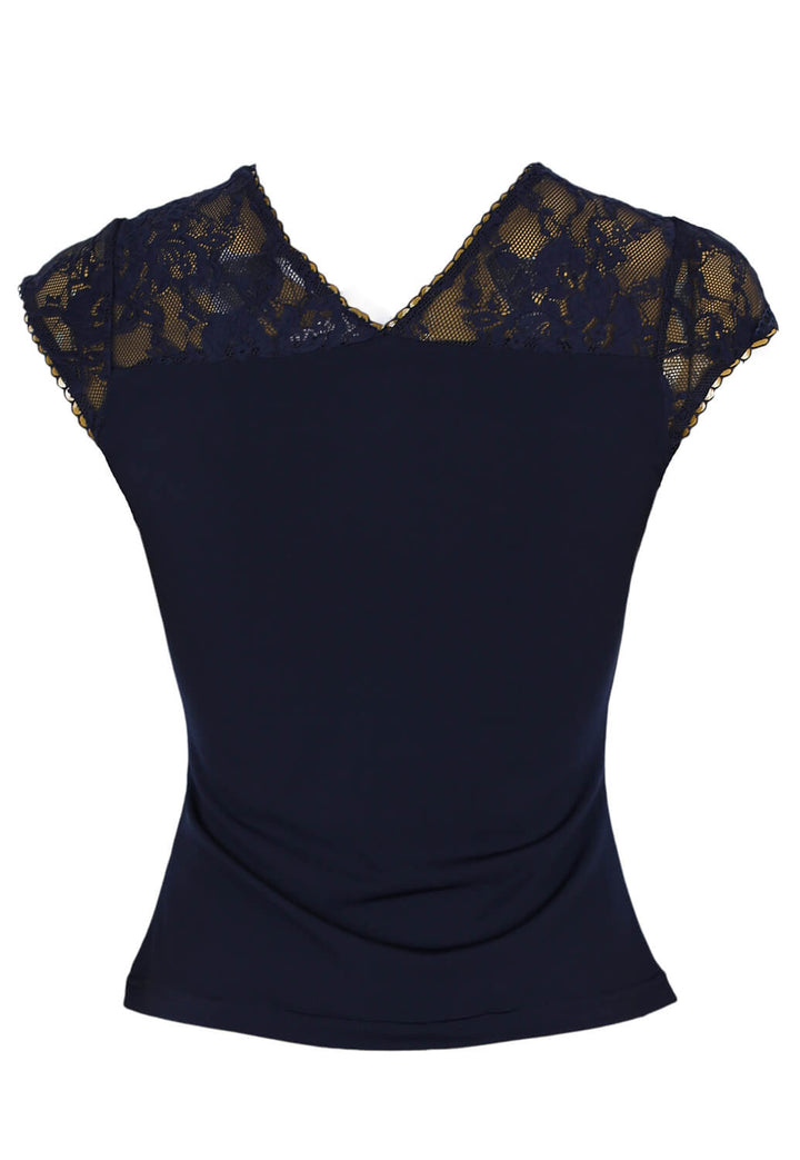 Tricou Orsay Paula Dark Blue - kurtmann