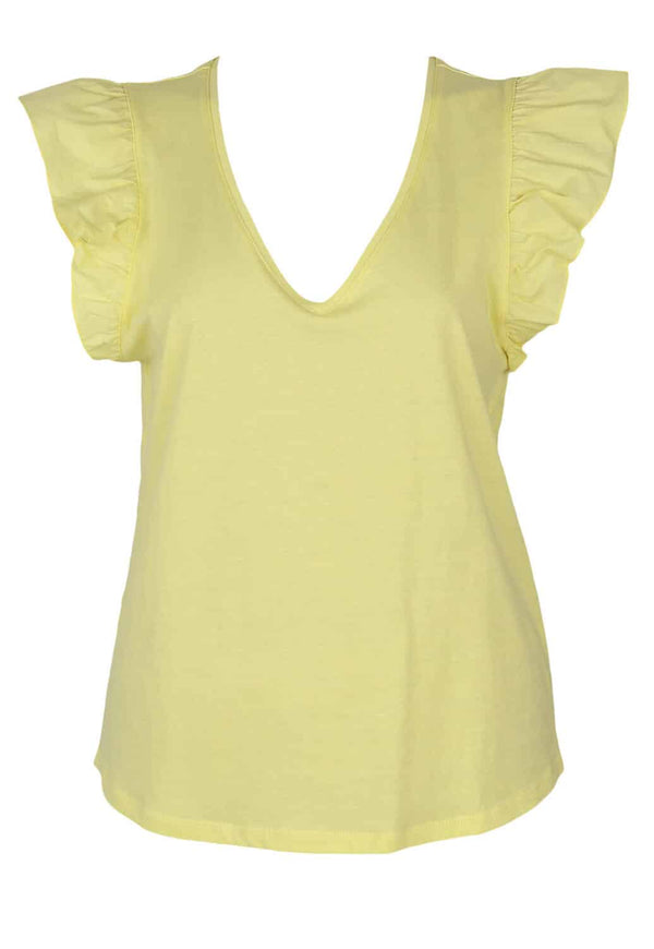 Tricouri Vero Moda Delia Yellow - kurtmann