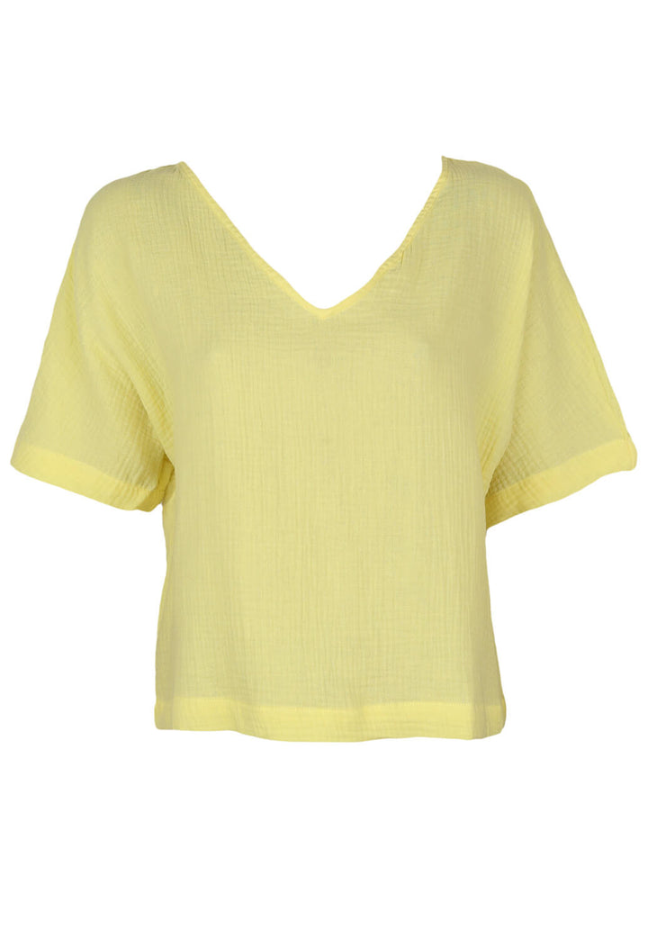 Tricouri Vero Moda Brenda Yellow - kurtmann