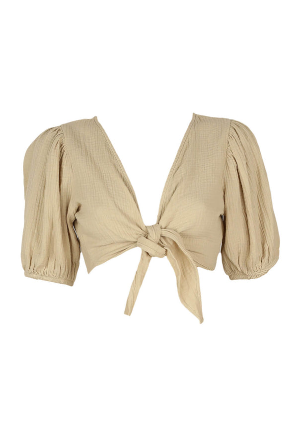 Tricouri Vero Moda Valerie Light Beige - kurtmann