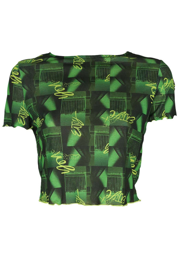 Tricou Collusion Printed Green - kurtmann