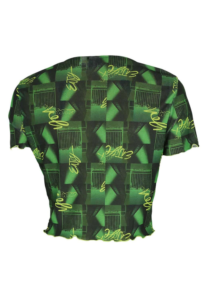 Tricou Collusion Printed Green - kurtmann