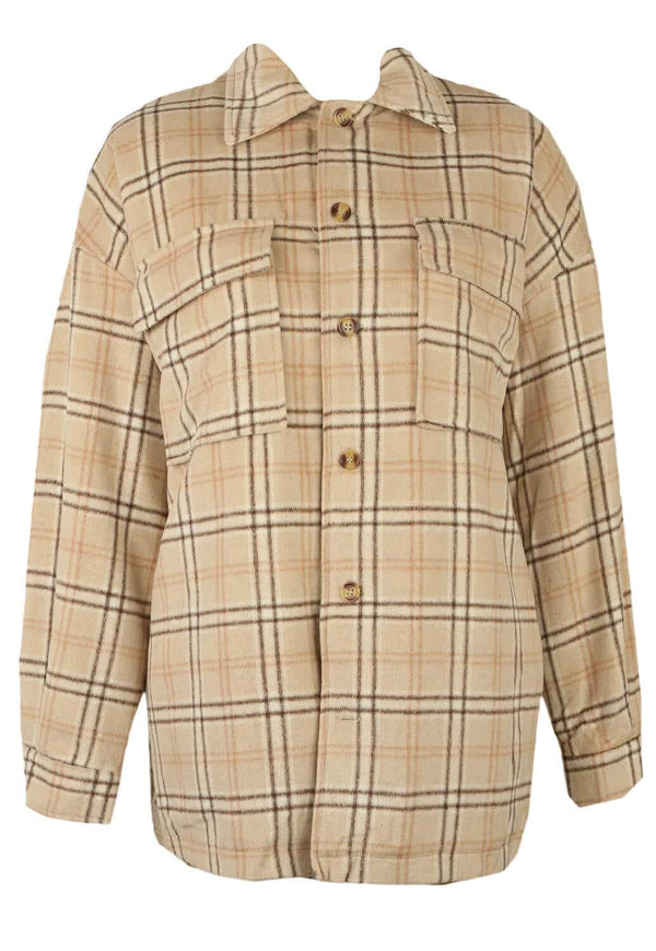 Jacheta Collusion Checked Print Beige - kurtmann