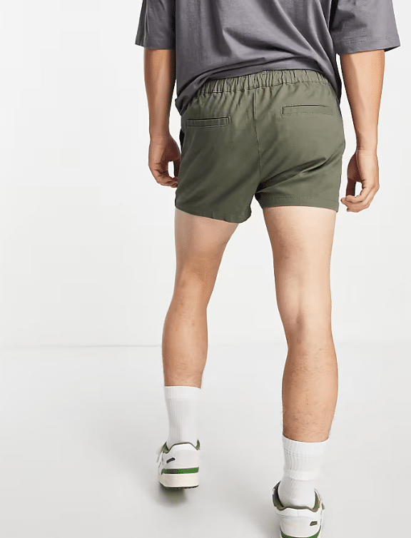 Pantaloni Scurti Asos Slim Chino Green - kurtmann
