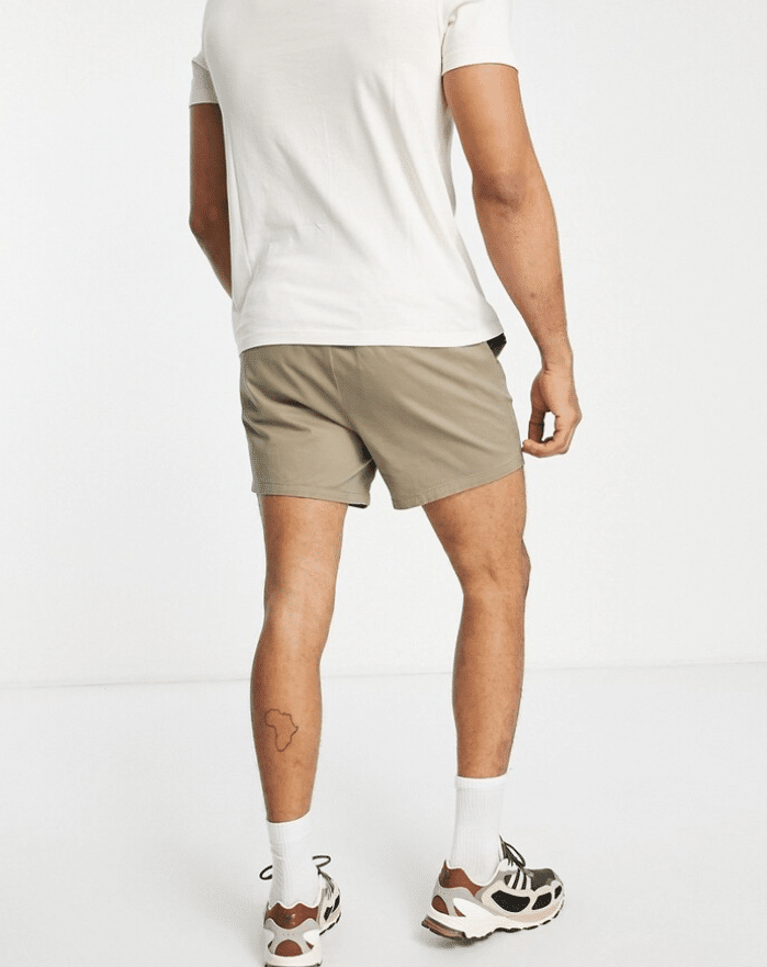 Pantaloni Scurti Asos Slim Chino Beige - kurtmann