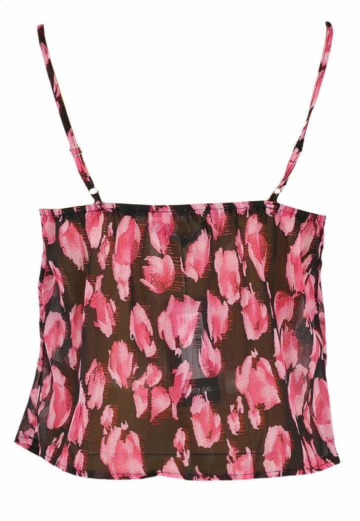 Top Nasty Gal Blurred Floral Pink - kurtmann