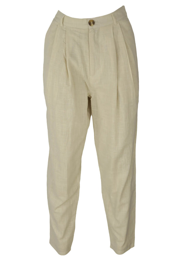 Pantaloni In The Style Kimberly Light Beige - kurtmann