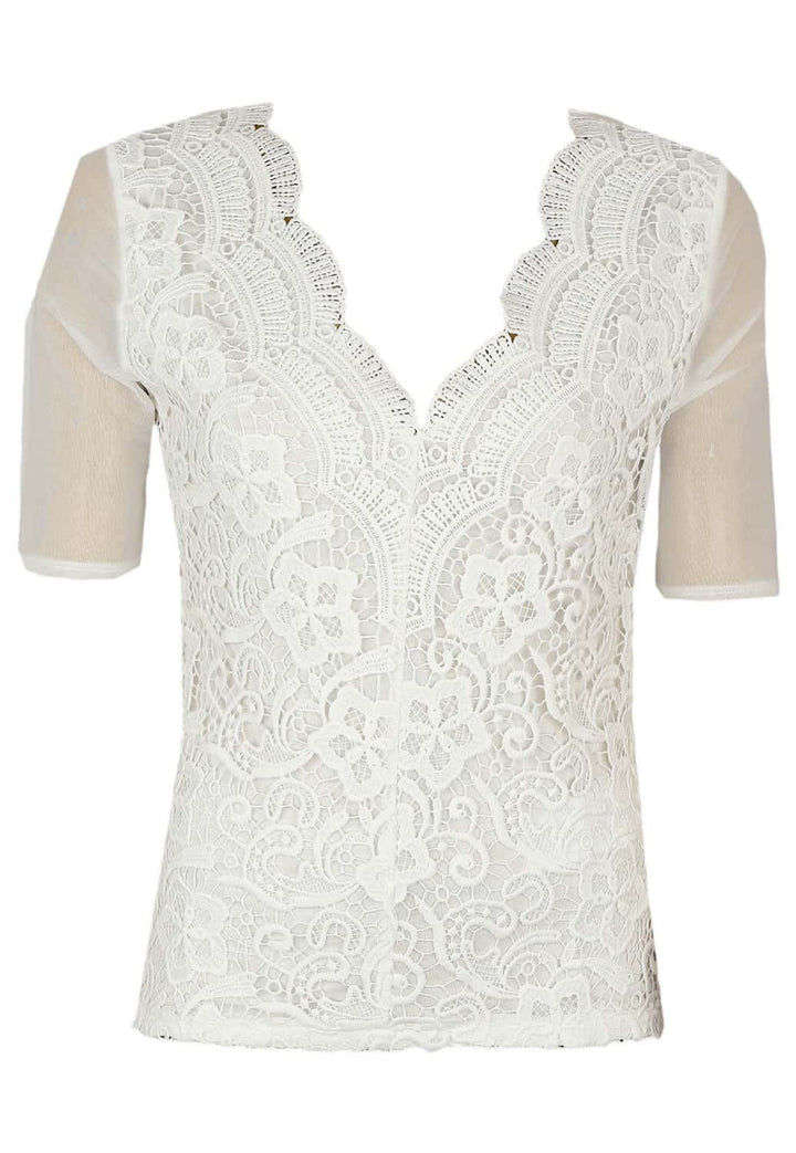 Tricou Orsay Serena White - kurtmann