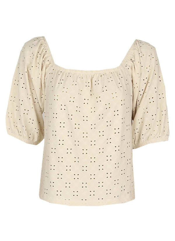 Tricouri Jacqueline de Yong Trish Light Beige - kurtmann