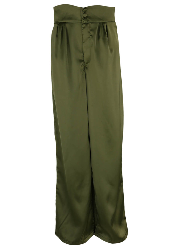 Pantaloni Nasty Gal Elsa Dark Green - kurtmann