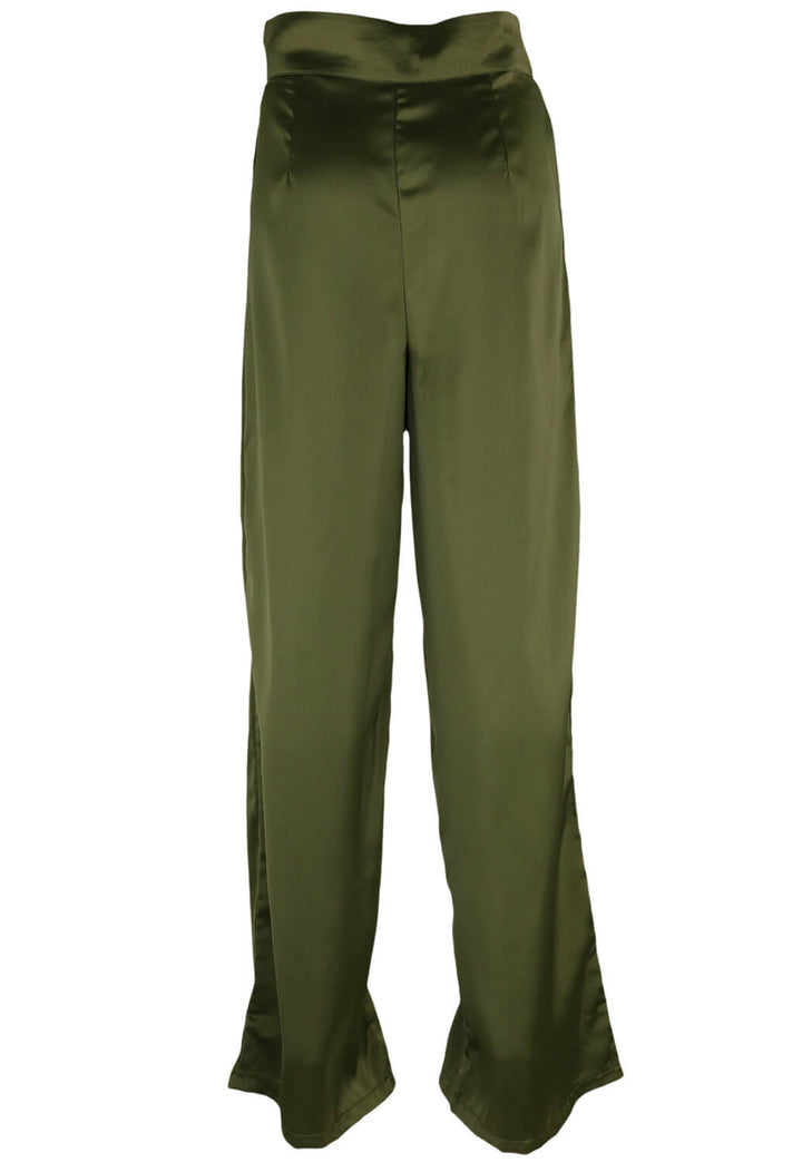 Pantaloni Nasty Gal Elsa Dark Green - kurtmann