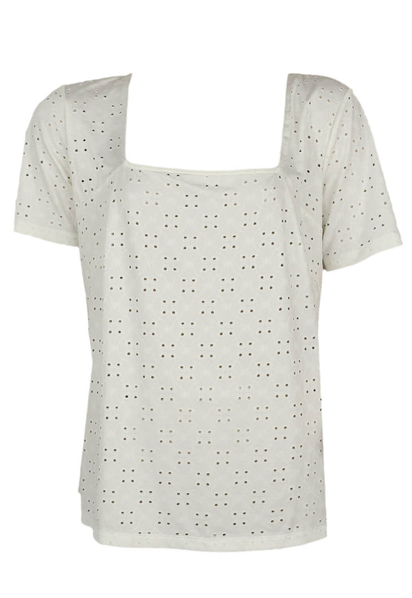 Tricou Wellin Sabrina White - kurtmann