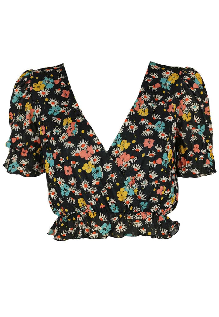 Top Nasty Gal Flowers Black - kurtmann