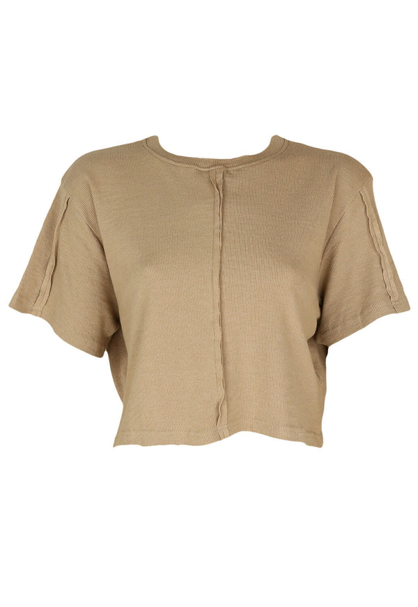 Tricouri Public Desire Janet Beige - kurtmann