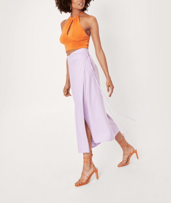 Fusta Nasty Gal Francesca Light Purple - kurtmann