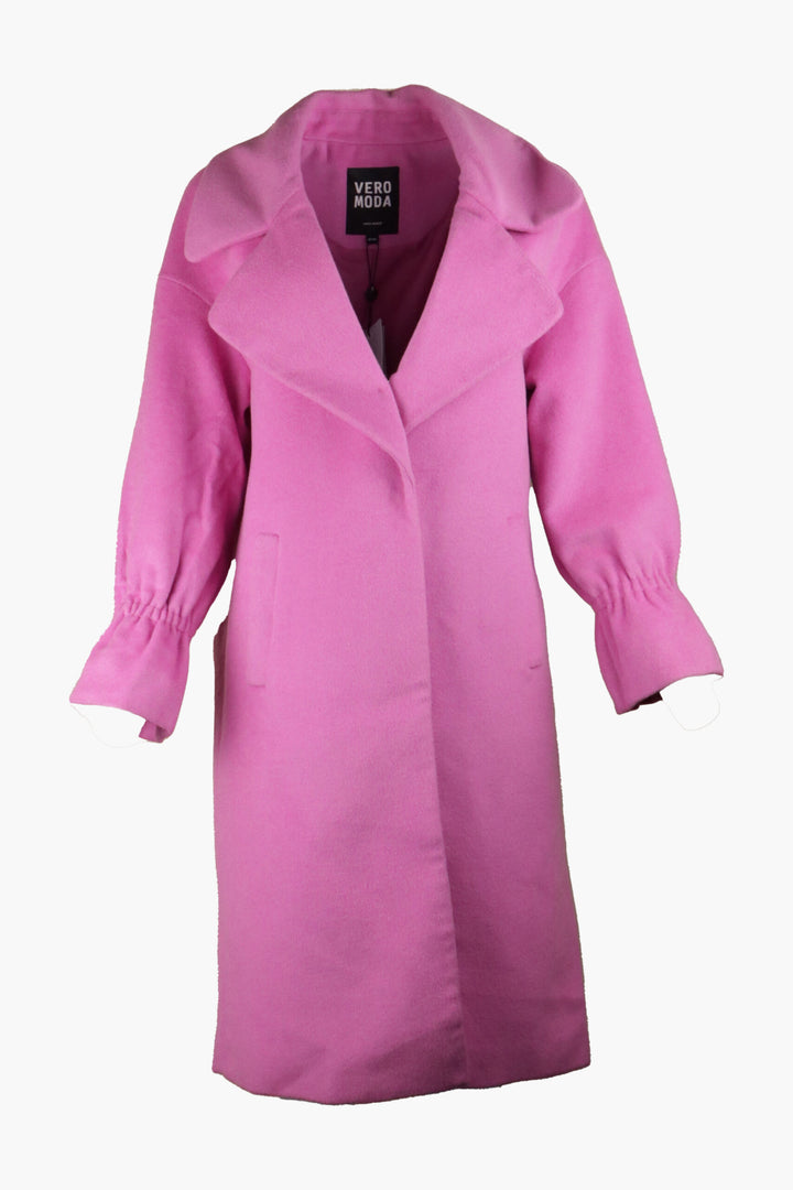 Palton Vero Moda Wool Pink - kurtmann