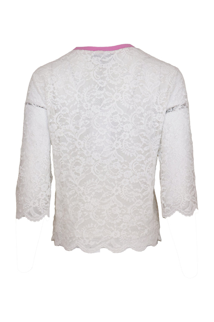 Bluză Vero Moda Fin Lace White - kurtmann