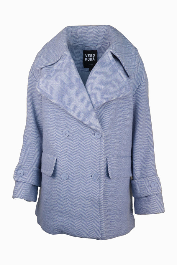 Palton Vero Moda Gladys Love Bijou Blue - kurtmann