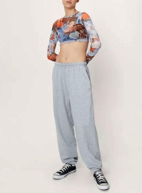 Pantaloni Nasty Gal Felicity Light Grey - kurtmann