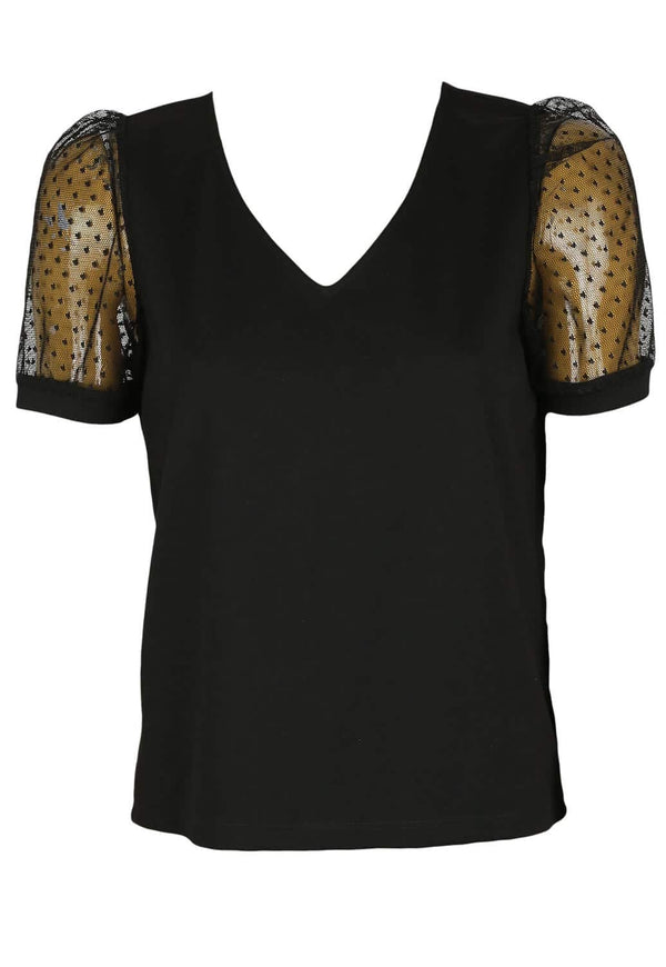 Tricou Naf Naf Francesca Black - kurtmann