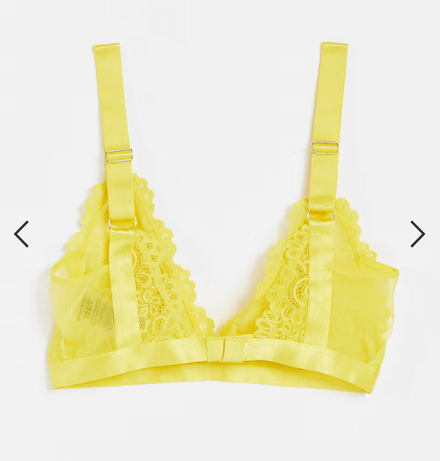 Sutien We Are We Wear Lace Triangle Yellow - kurtmann