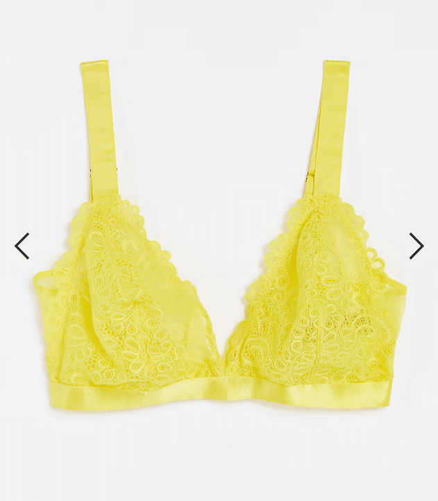 Sutien We Are We Wear Lace Triangle Yellow - kurtmann