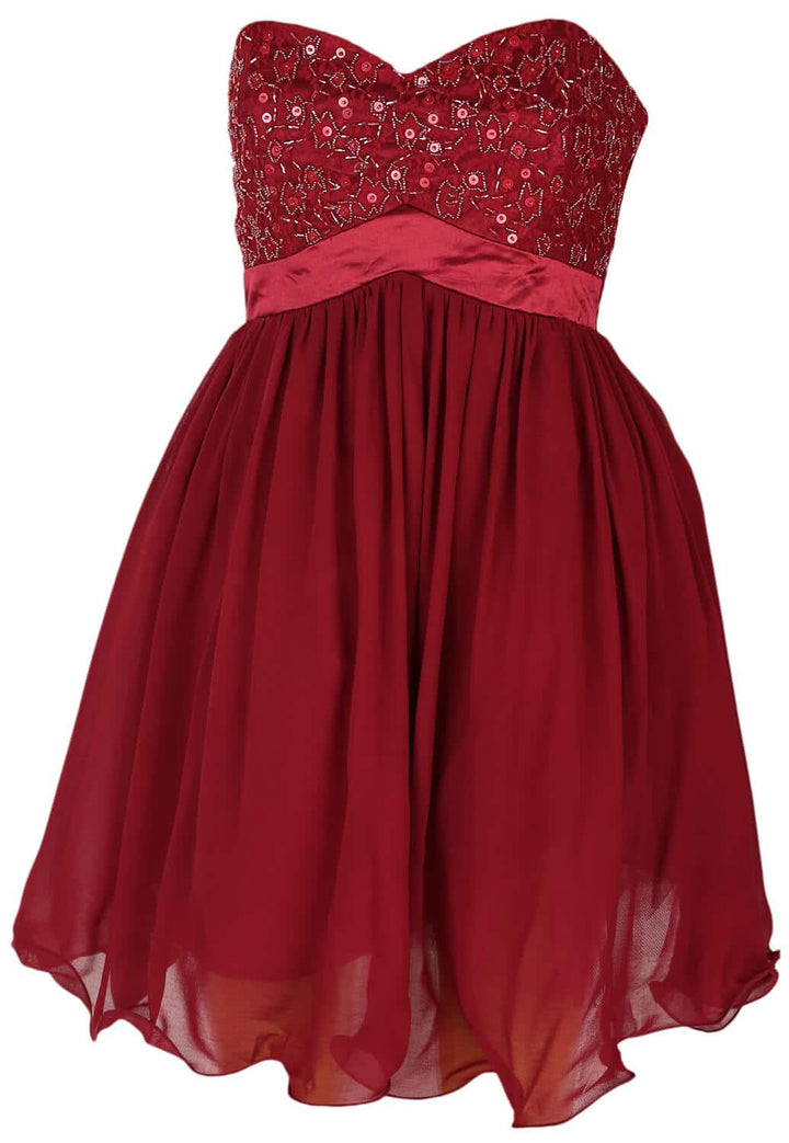 Rochii Little Mistress Melanie Dark Red - kurtmann