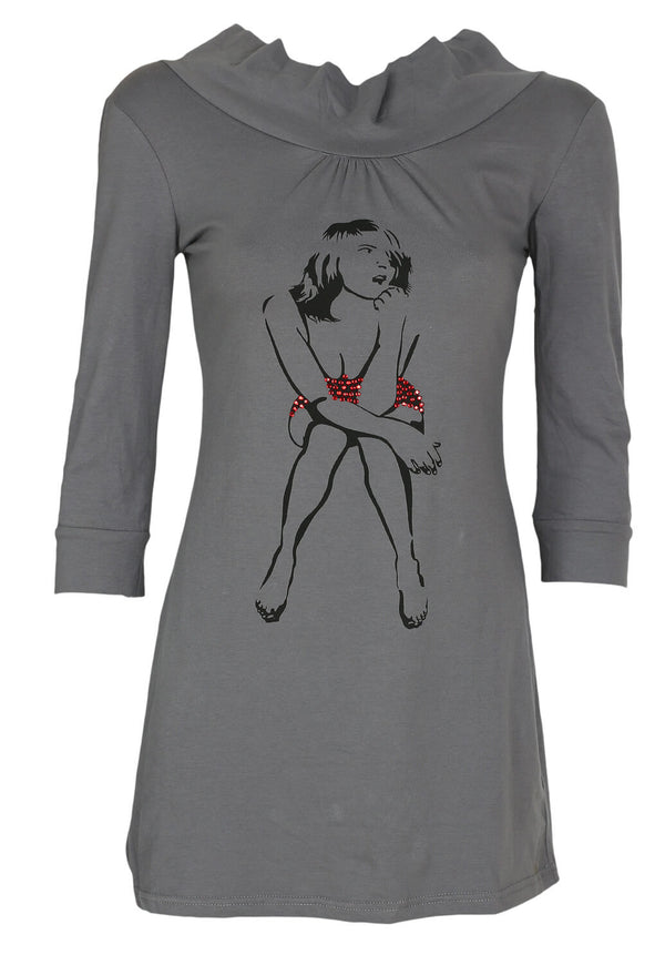 Bluza Made For Loving Jessica Dark Grey - kurtmann