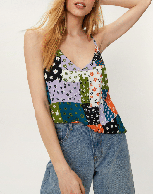 Top Nasty Gal Floral Cami Swing - kurtmann