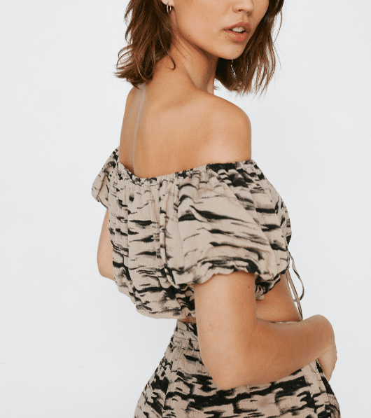 Top Nasty Gal Gathered Bardot - kurtmann