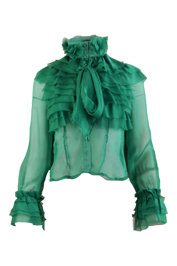 Bluză Little Mistress Feather Green