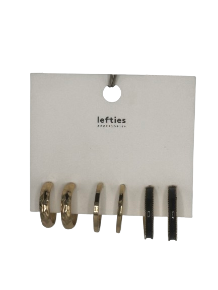 Set 3 Perechi de Cercei Lefties Gold