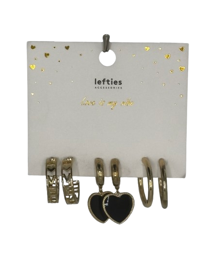 Set 3 Perechi de Cercei Lefties Gold