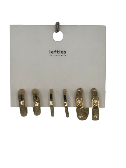 Set 3 Perechi de Cercei Lefties Gold