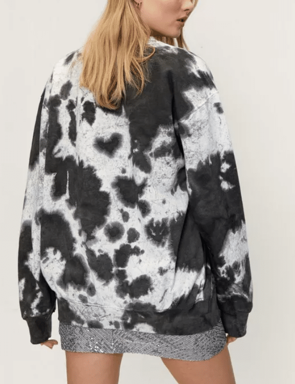 Hanorac Nasty Gal Motorcycle Tie Dye Black - kurtmann