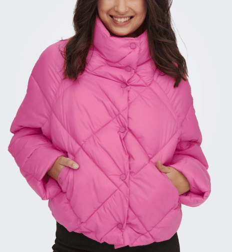 Jacheta Only Puffer Pink - kurtmann