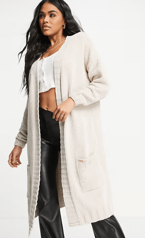 Cardigan ODolls Longline Cream - kurtmann