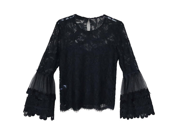 Bluza Girls On Film Lace Black - kurtmann