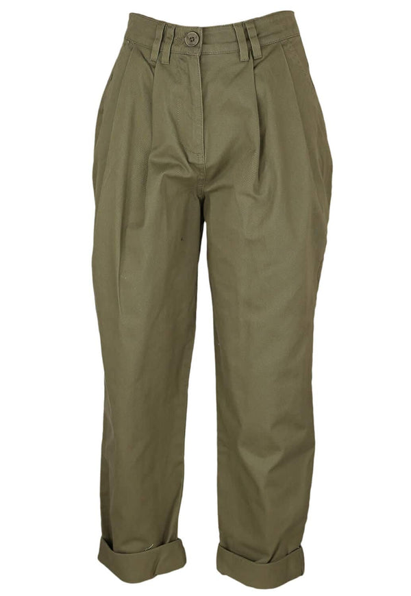 Pantaloni Asos Anya Dark Green - kurtmann