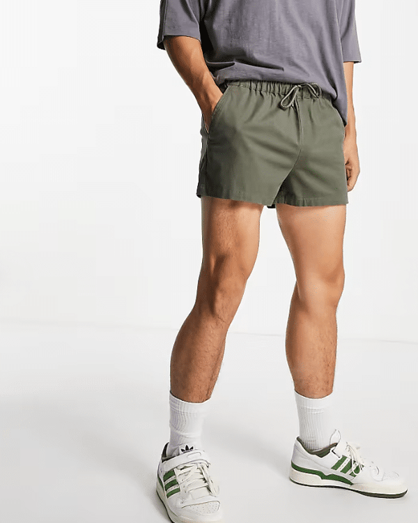 Pantaloni Scurti Asos Slim Chino Green - kurtmann