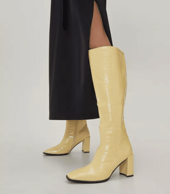 Cizme Nasty Gal Faux Leather Knee High - kurtmann