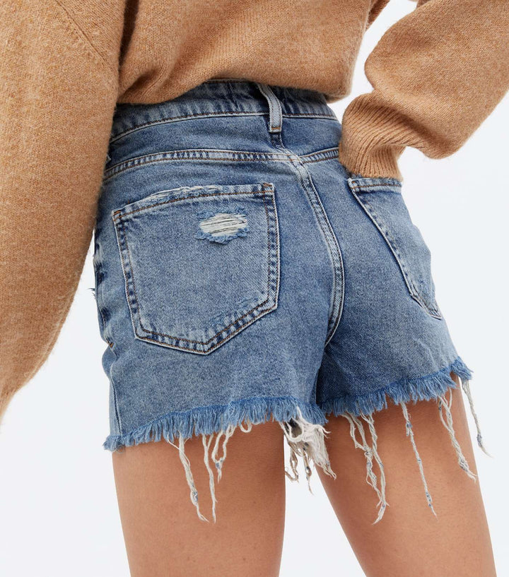 Pantaloni scurți Ripped Jeans New Look din Denim - kurtmann