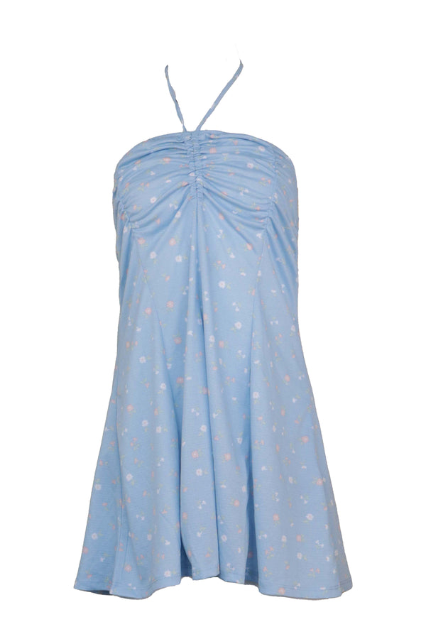 Rochie Cotton On Flower Blue