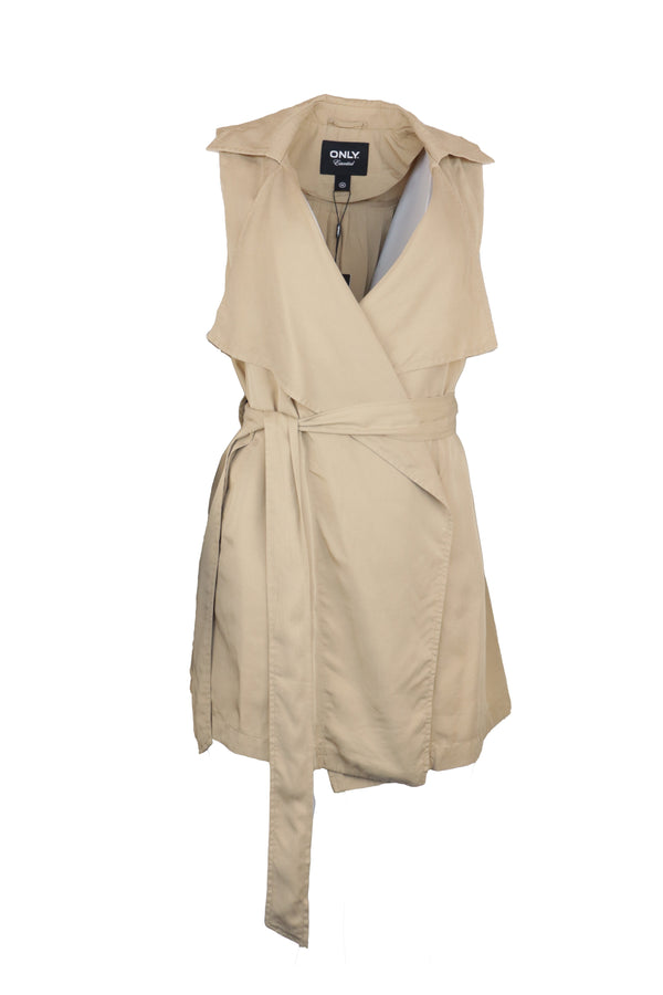 Palton Only Mandy waist Beige