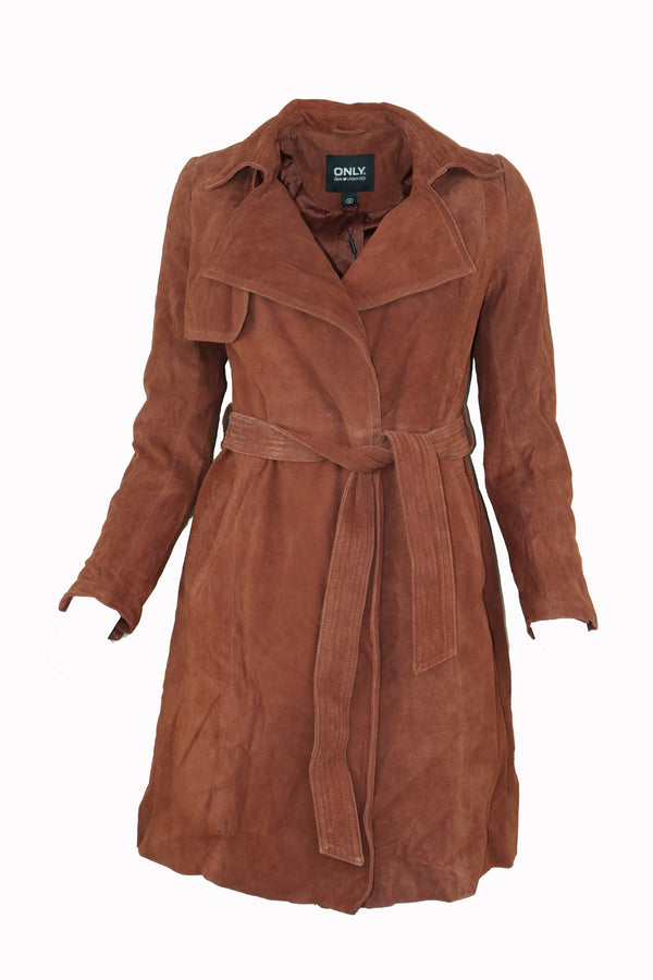 Palton Only Audrey Suede Brown