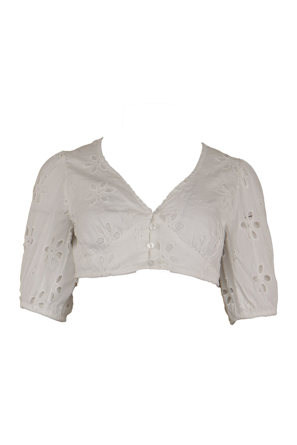 Top Scurt Lefties Butter White
