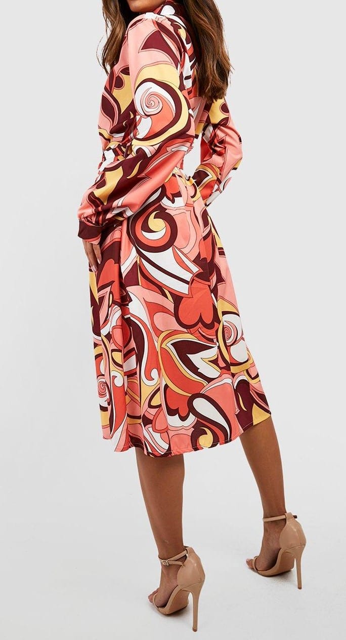 Rochie Nasty Gal Abstract Print High Neck - kurtmann