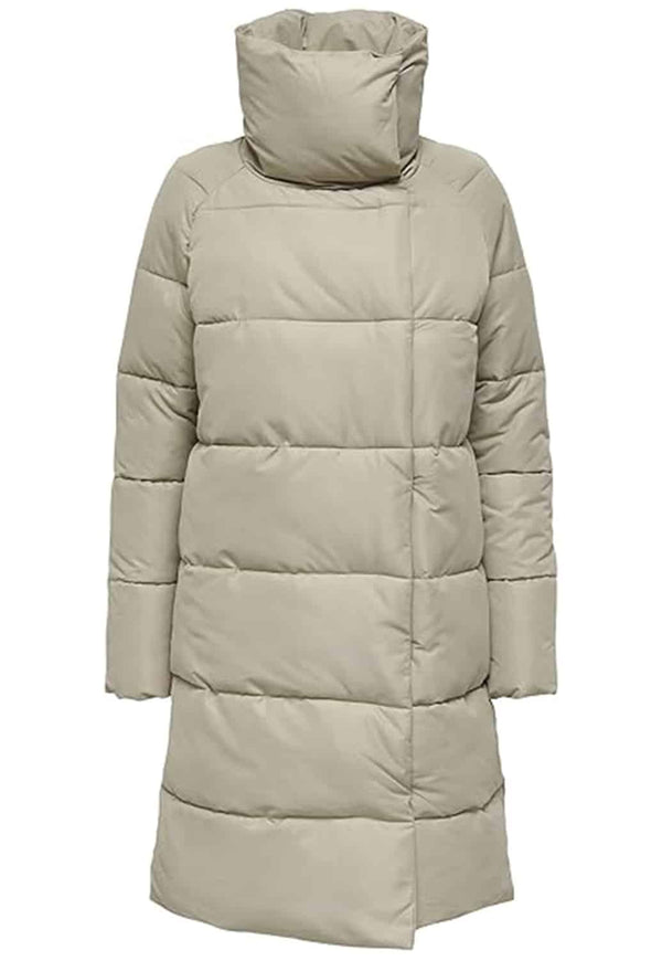 Geaca Only Long Puffer Beige - kurtmann