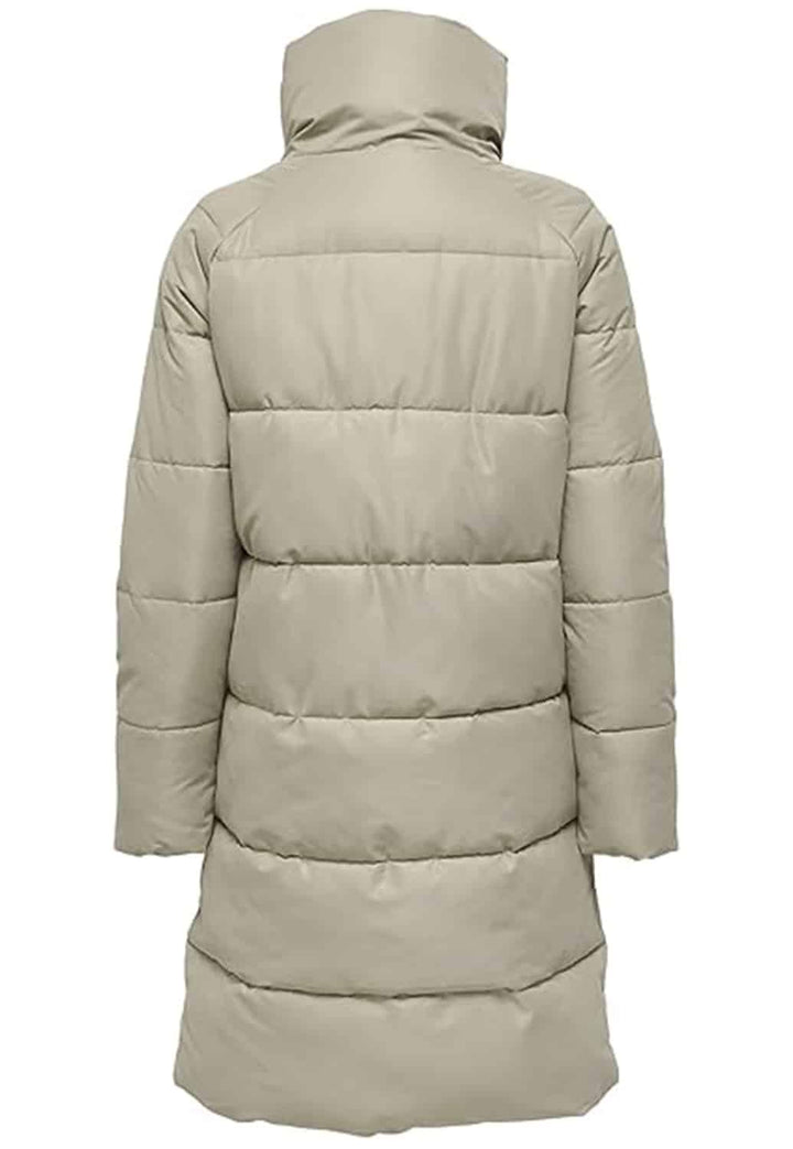 Geaca Only Long Puffer Beige - kurtmann