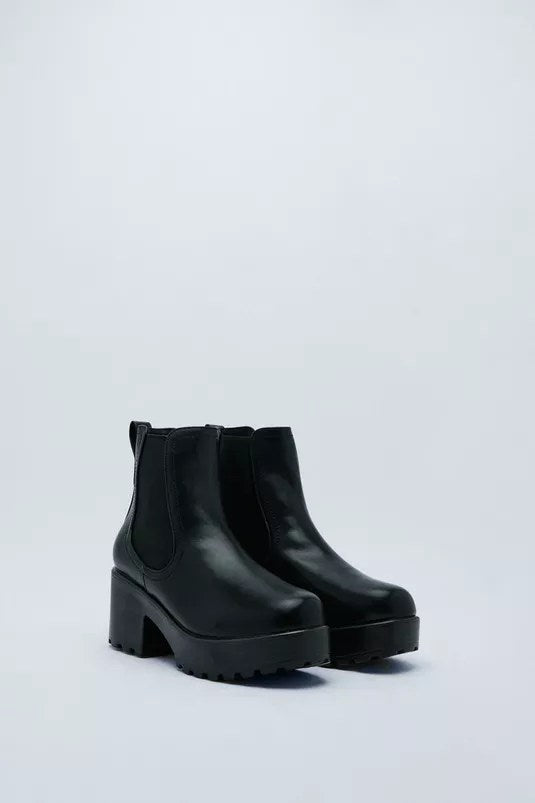 Ghete Nasty Gal Faux Leather Chelsea Boots - kurtmann